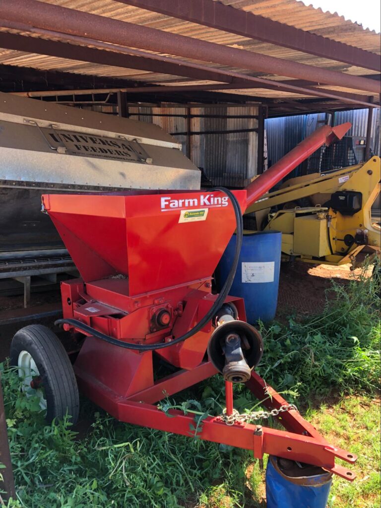 Roller mill used to crack and mill lupins which are then loaded into lick feeders, Carey Downs. Source: Harry McKeough.